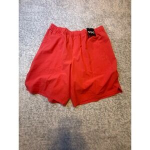 DSG 8 Inch Agility Shorts Mens M Cabana Coral Moisture Wicking Zipper Pocket NWT